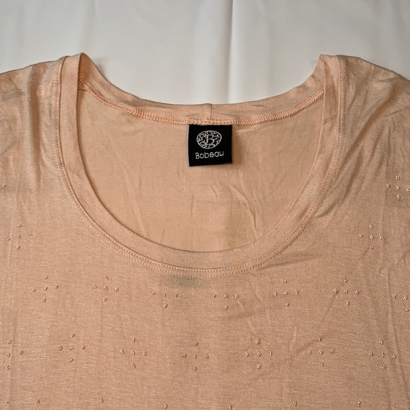 Blush Beaded Detail T Shirt  / Blouse Bobeau - Picture 8 of 14